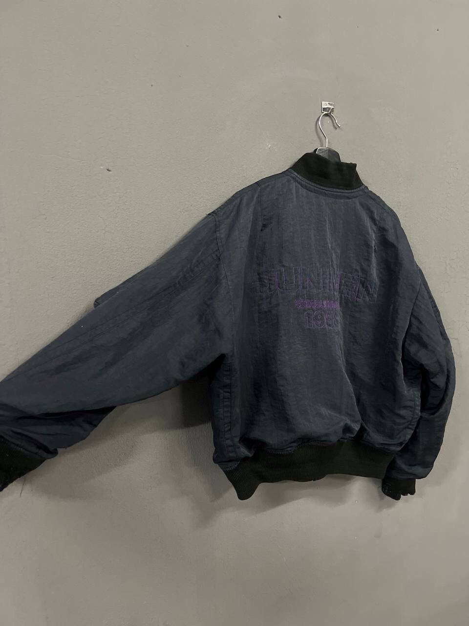 Japanese Brand VINTAGE JUN MEN SPELLOUT BOMBER JACKET Size US L / EU 52-54 / 3 - 11 Thumbnail