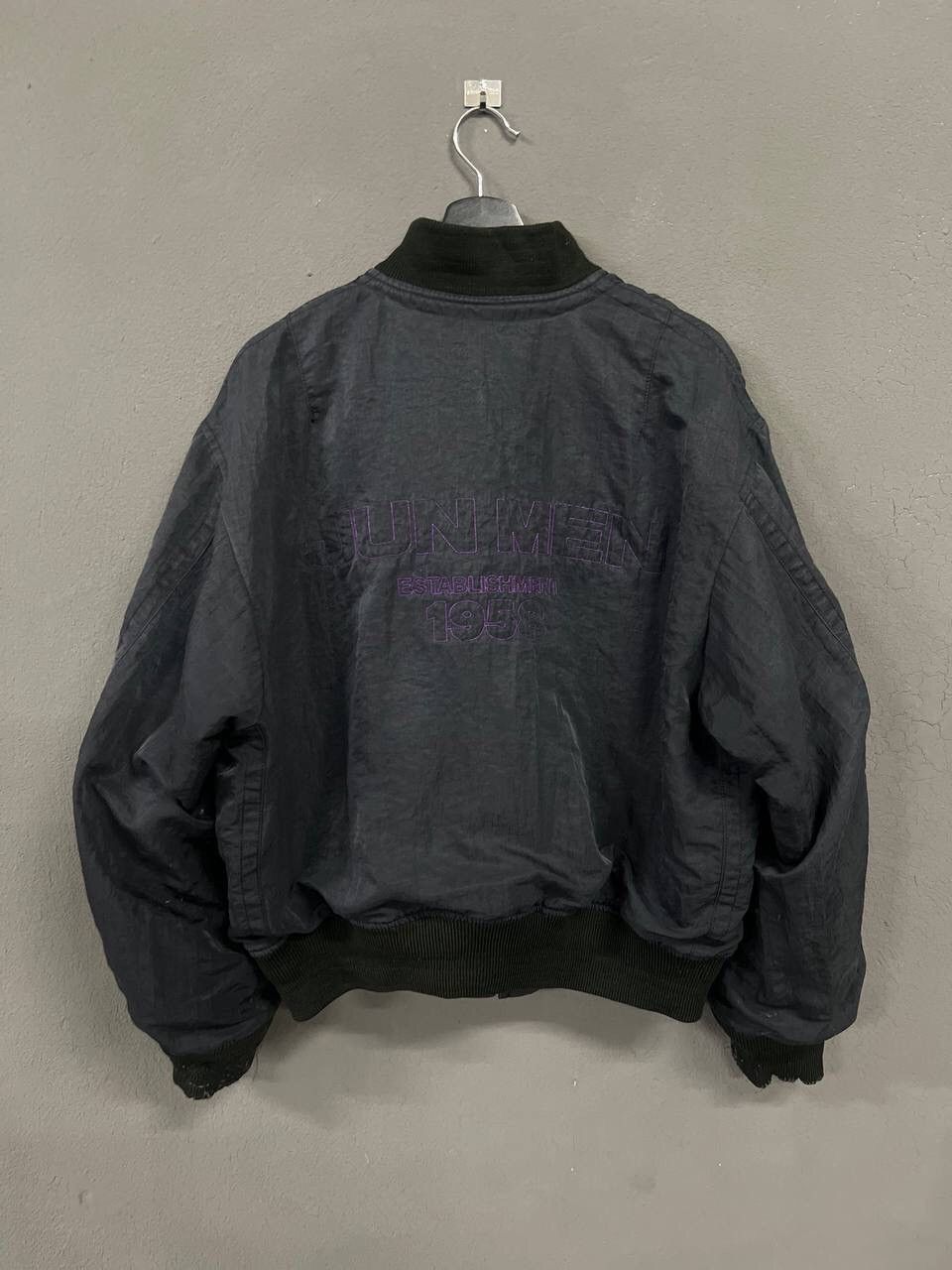 Japanese Brand VINTAGE JUN MEN SPELLOUT BOMBER JACKET Size US L / EU 52-54 / 3 - 1 Thumbnail