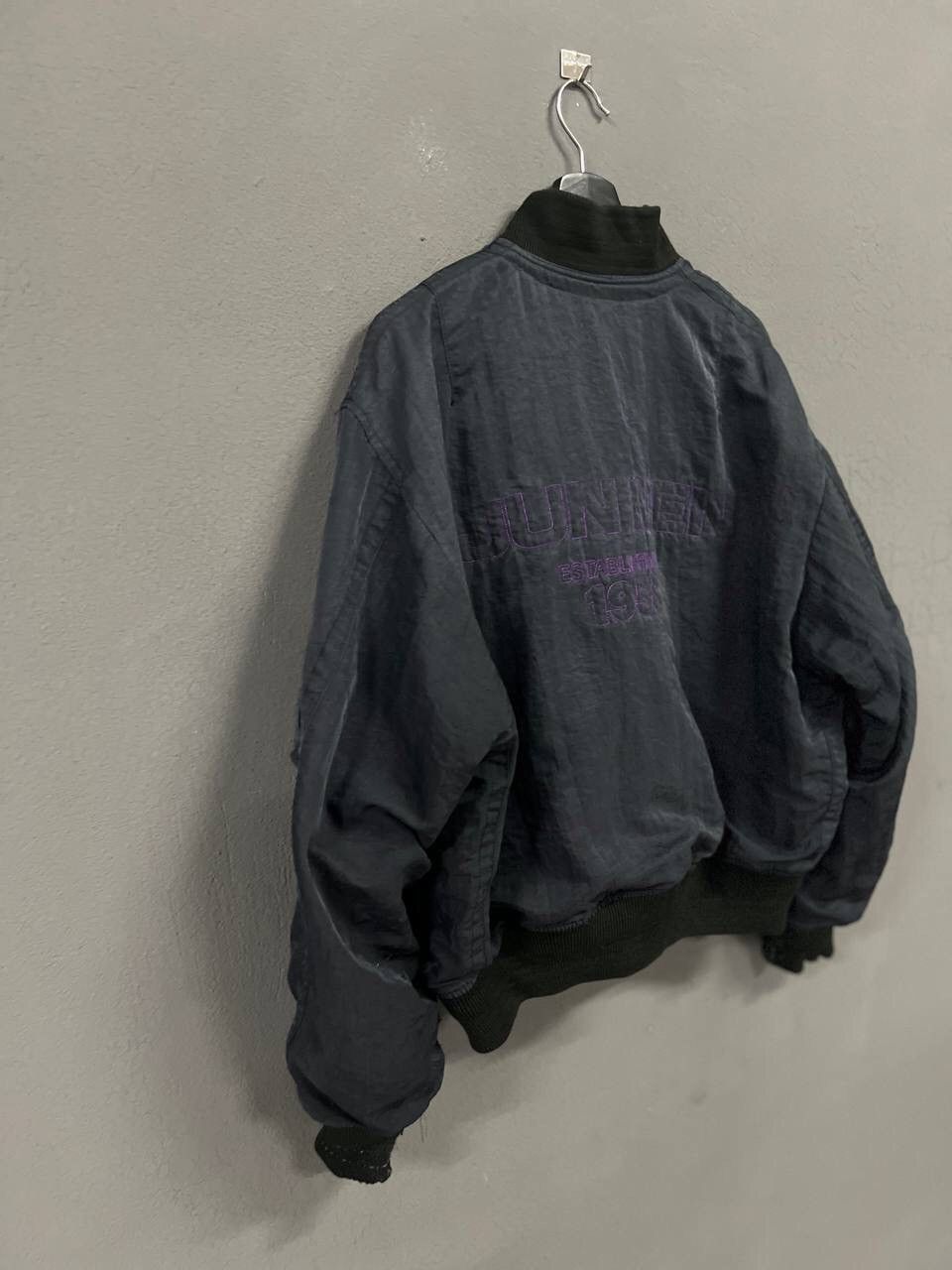Japanese Brand VINTAGE JUN MEN SPELLOUT BOMBER JACKET Size US L / EU 52-54 / 3 - 8 Thumbnail