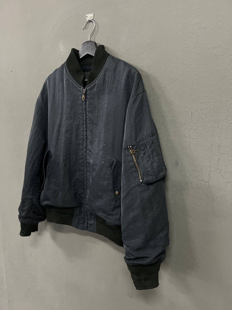 Japanese Brand VINTAGE JUN MEN SPELLOUT BOMBER JACKET Size US L / EU 52-54 / 3 - 4 Thumbnail