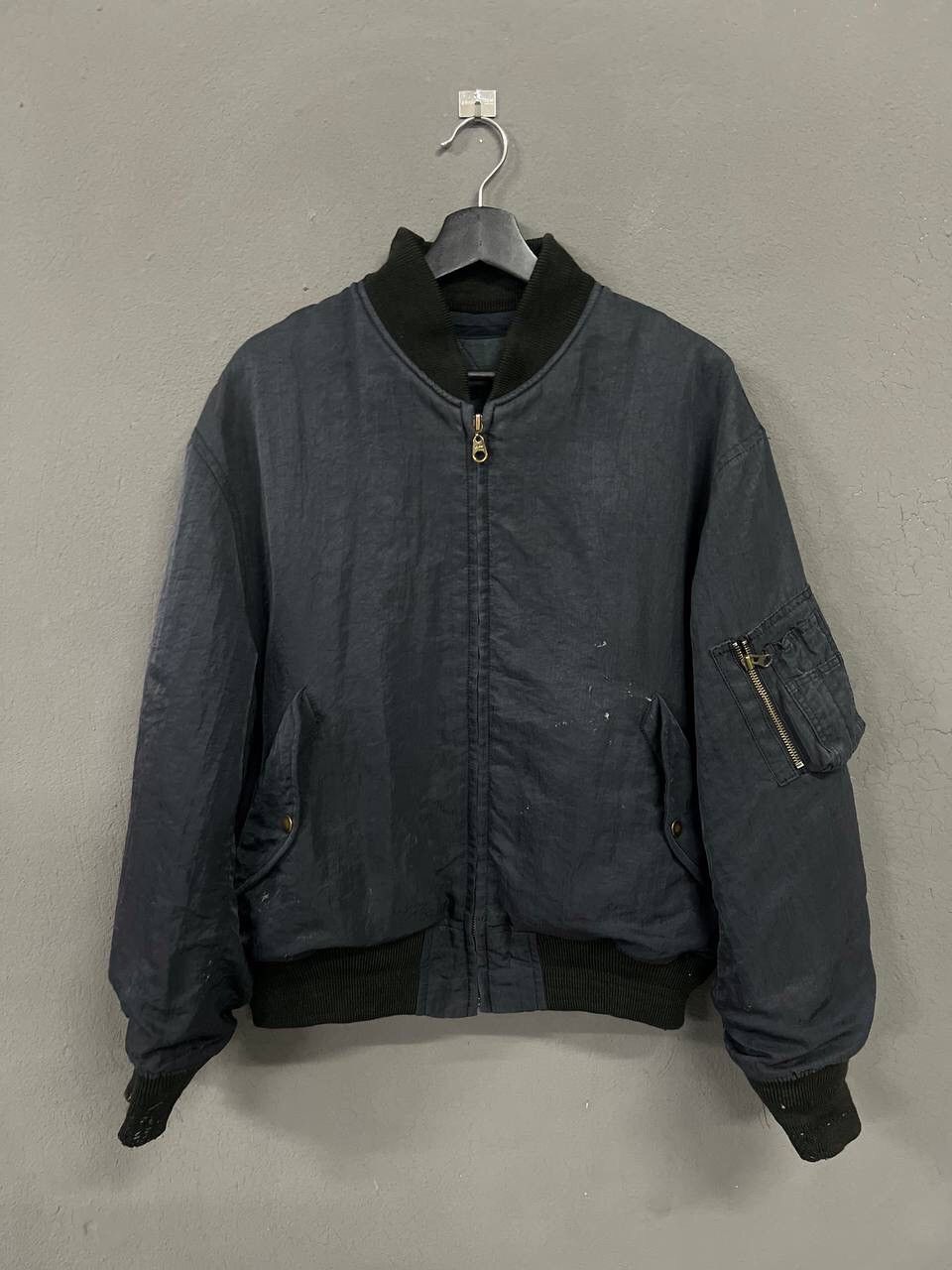 Japanese Brand VINTAGE JUN MEN SPELLOUT BOMBER JACKET Size US L / EU 52-54 / 3 - 2 Thumbnail