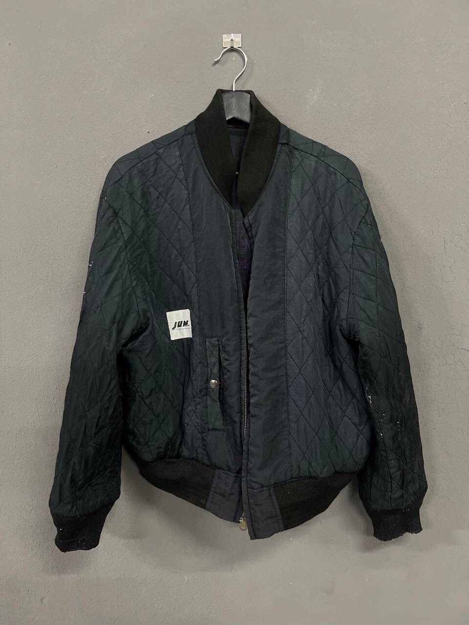 Japanese Brand VINTAGE JUN MEN SPELLOUT BOMBER JACKET Size US L / EU 52-54 / 3 - 12 Thumbnail