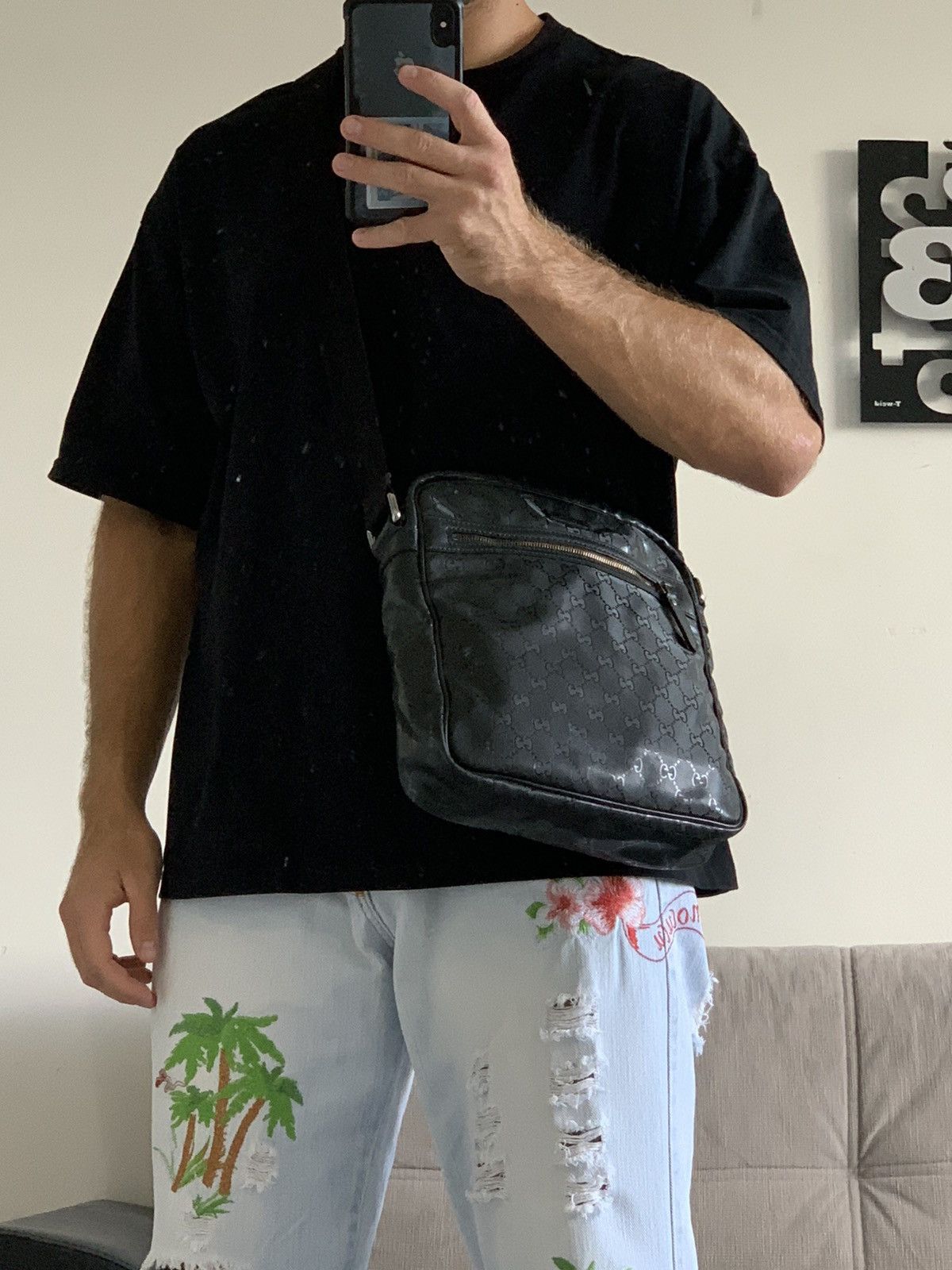 Gucci Gucci GG canvas supreme black shoulder bag Size ONE SIZE - 2 Thumbnail