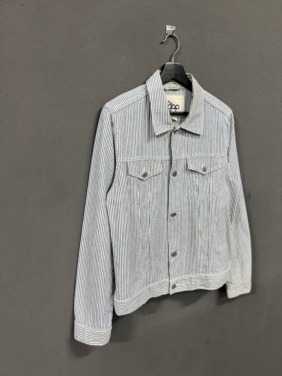 Gap THE GAP BLUE STRIPE LIGHT JACKET Size US M / EU 48-50 / 2 - 2 Thumbnail