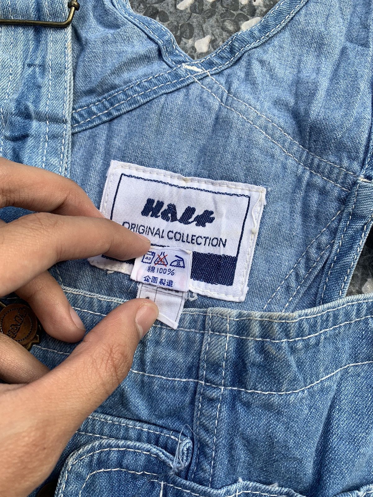 Japanese Brand Vintage Half Overall Denim Size US 29 - 7 Thumbnail