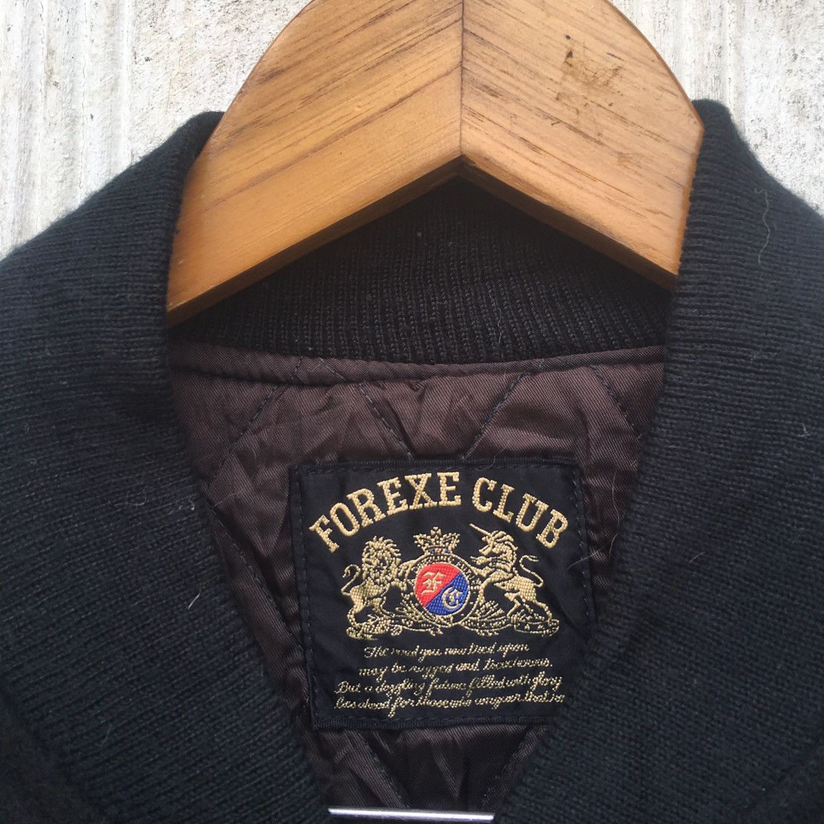 Vintage Vintage Forexe Club Leather Wool Varsity Bomber Jacket Size US L / EU 52-54 / 3 - 6 Thumbnail