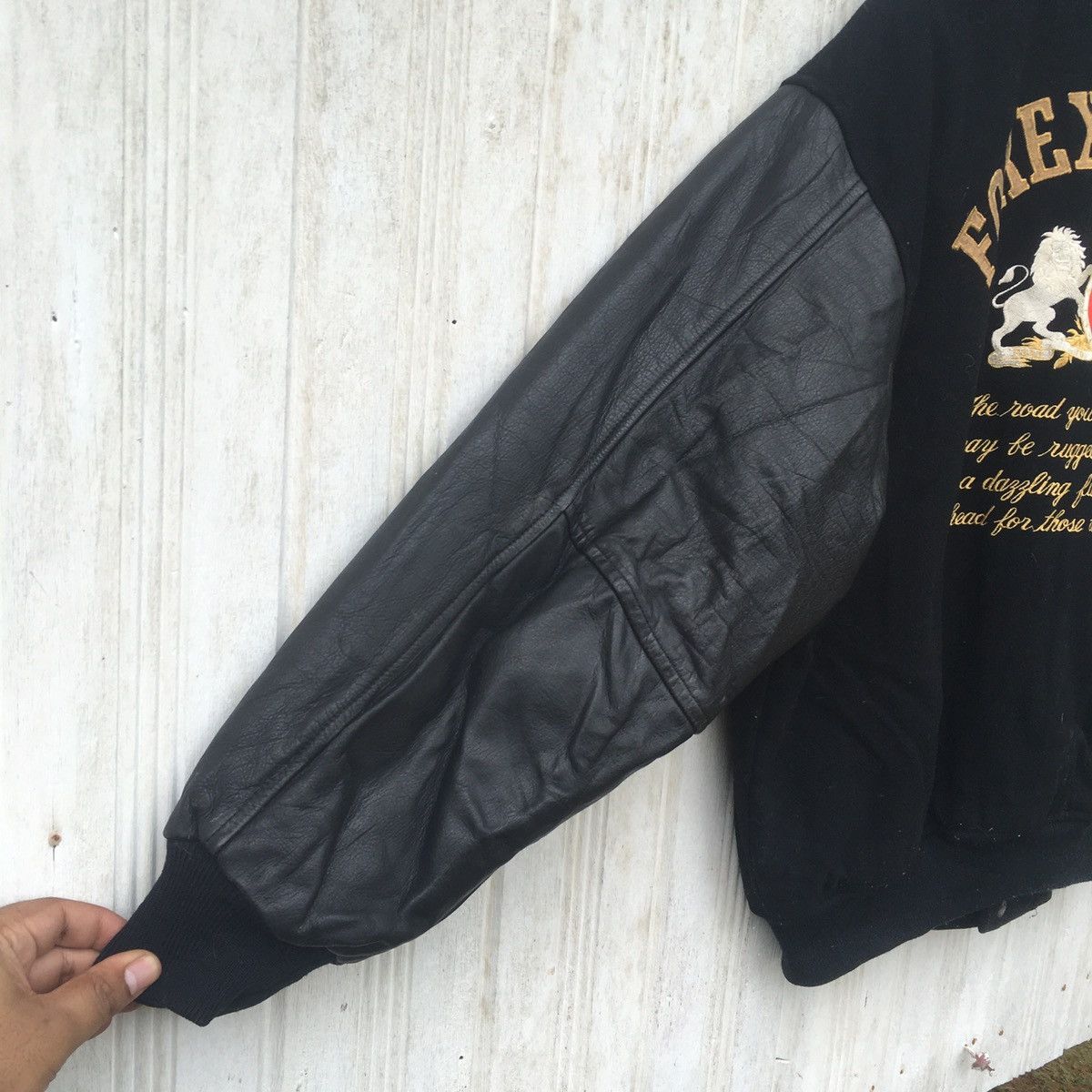 Vintage Vintage Forexe Club Leather Wool Varsity Bomber Jacket Size US L / EU 52-54 / 3 - 9 Thumbnail