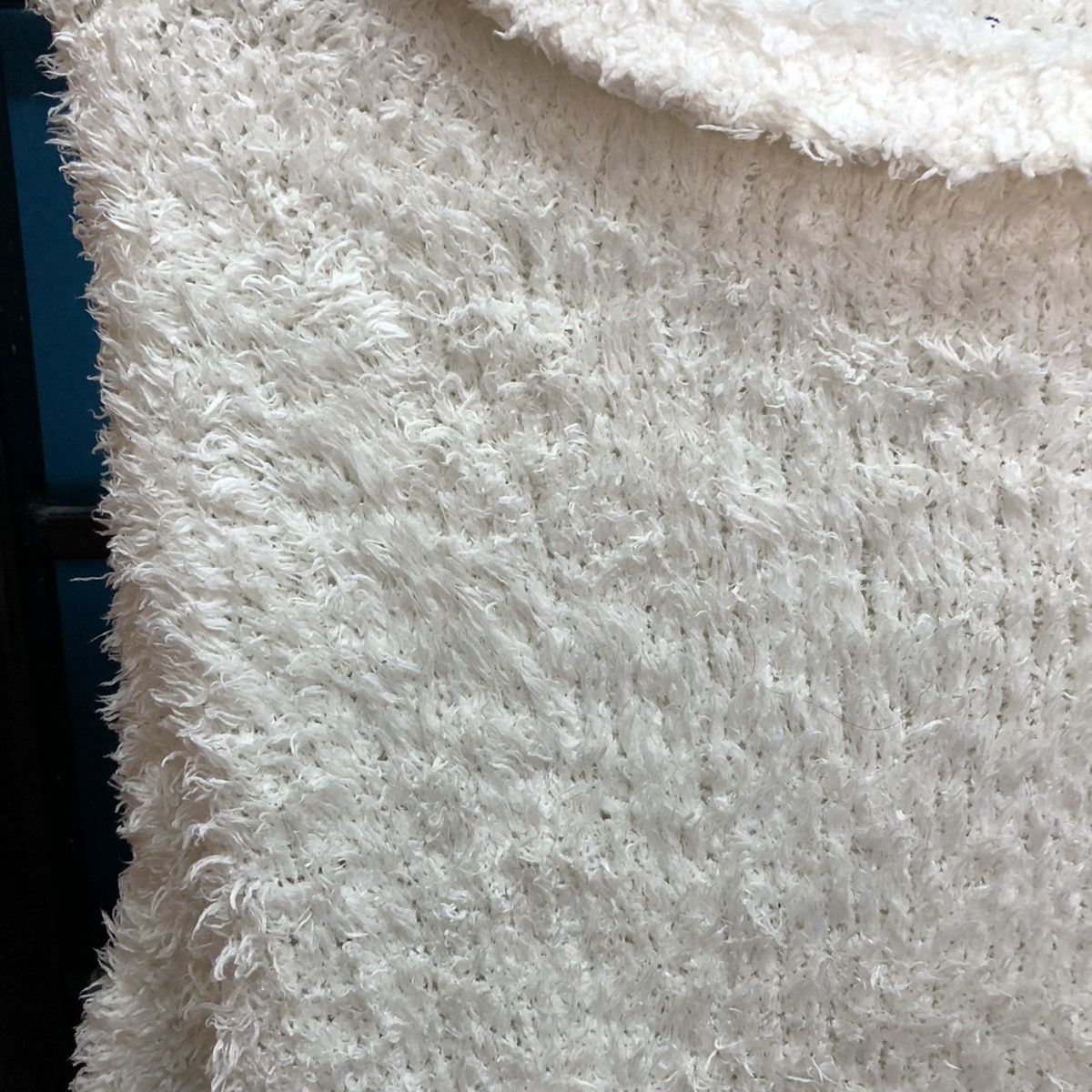 Homespun Knitwear Gelaiod Pigrit White Shag Shaggy Fur Mohair Knitwear #6566 Size L / US 10 / IT 46 - 8 Thumbnail