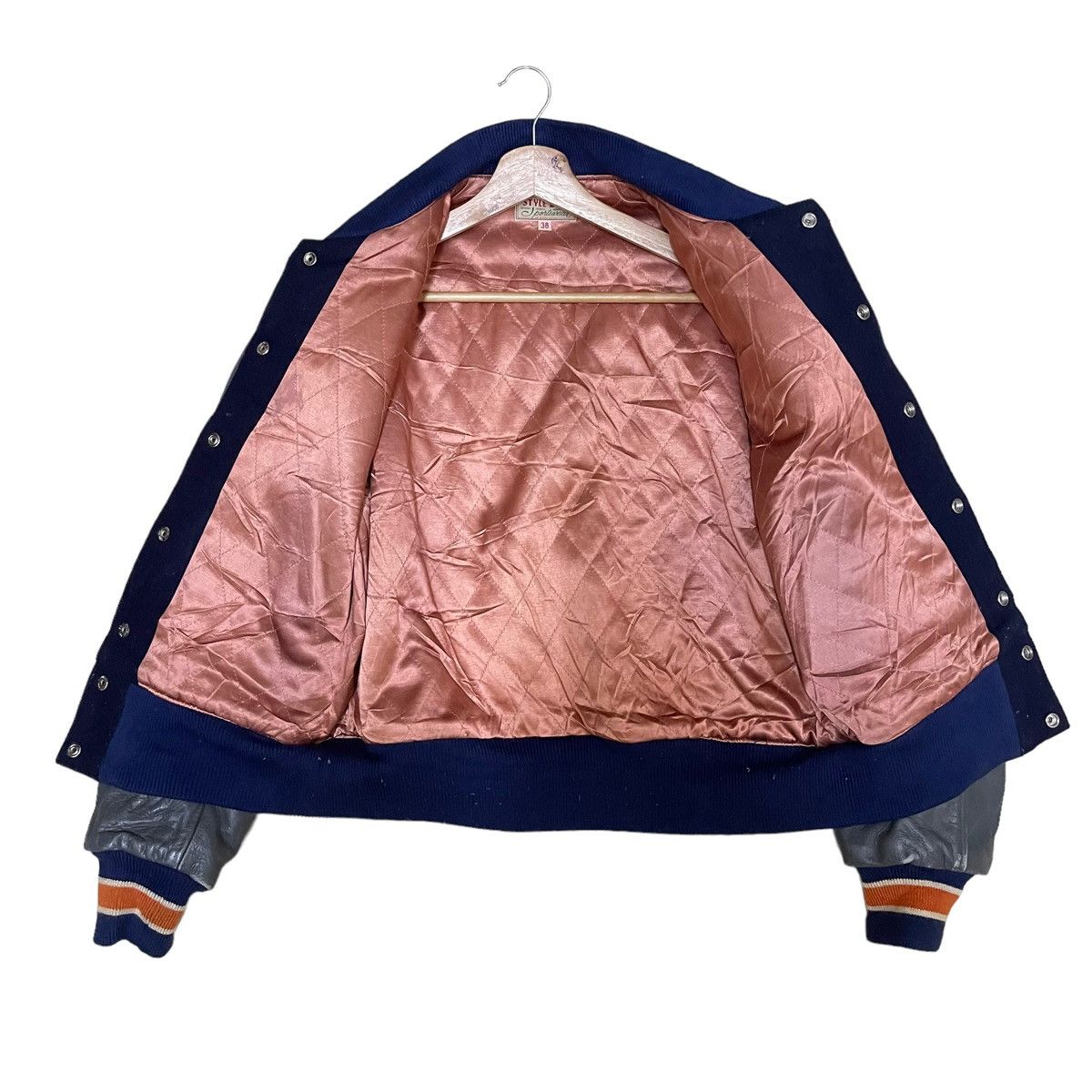 Sugar Cane × Toyo Enterprises × Vintage 90s Style Eyes By Sugar Cane Wool Varsity Leather Sleeve Size US M / EU 48-50 / 2 - 15 Thumbnail