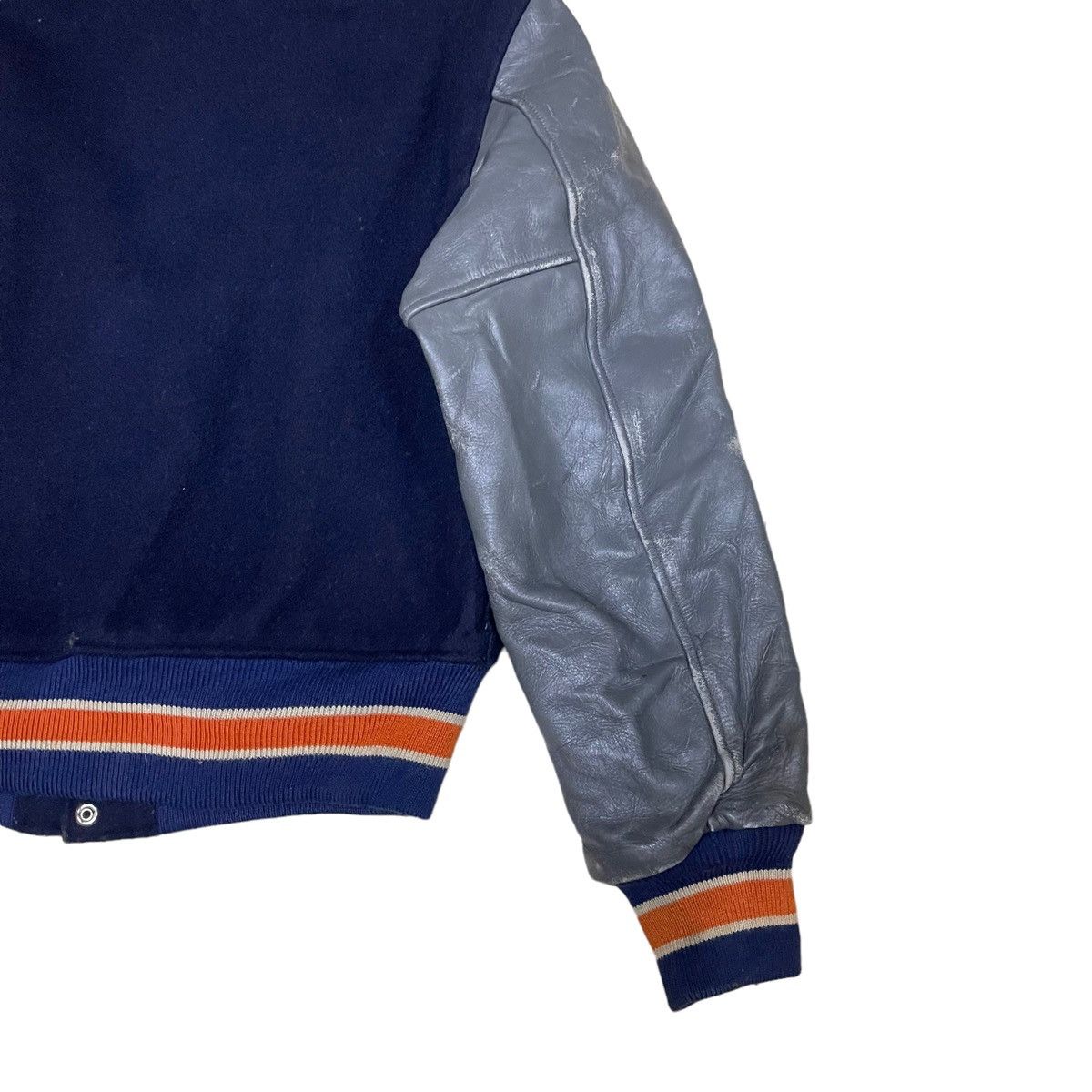 Sugar Cane × Toyo Enterprises × Vintage 90s Style Eyes By Sugar Cane Wool Varsity Leather Sleeve Size US M / EU 48-50 / 2 - 13 Thumbnail