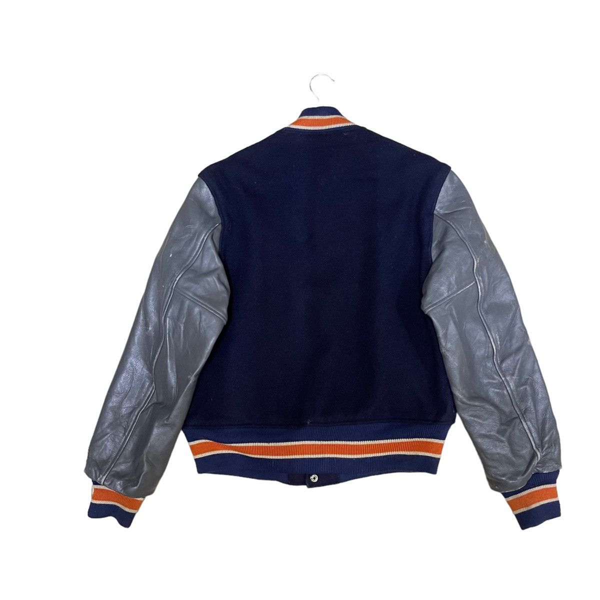 Sugar Cane × Toyo Enterprises × Vintage 90s Style Eyes By Sugar Cane Wool Varsity Leather Sleeve Size US M / EU 48-50 / 2 - 12 Thumbnail