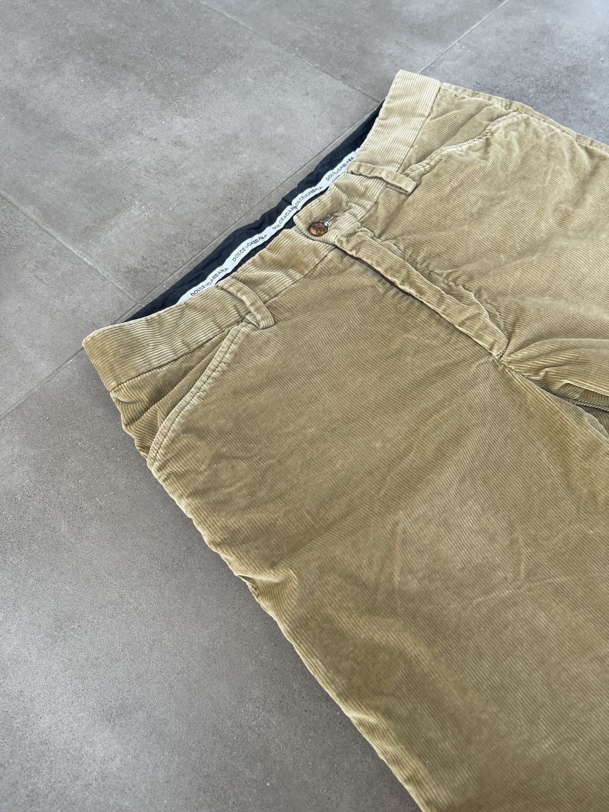 Dolce & Gabbana Archive Dolce & Gabbana Corduroy Beige Shorts Size US 32 / EU 48 - 5 Thumbnail