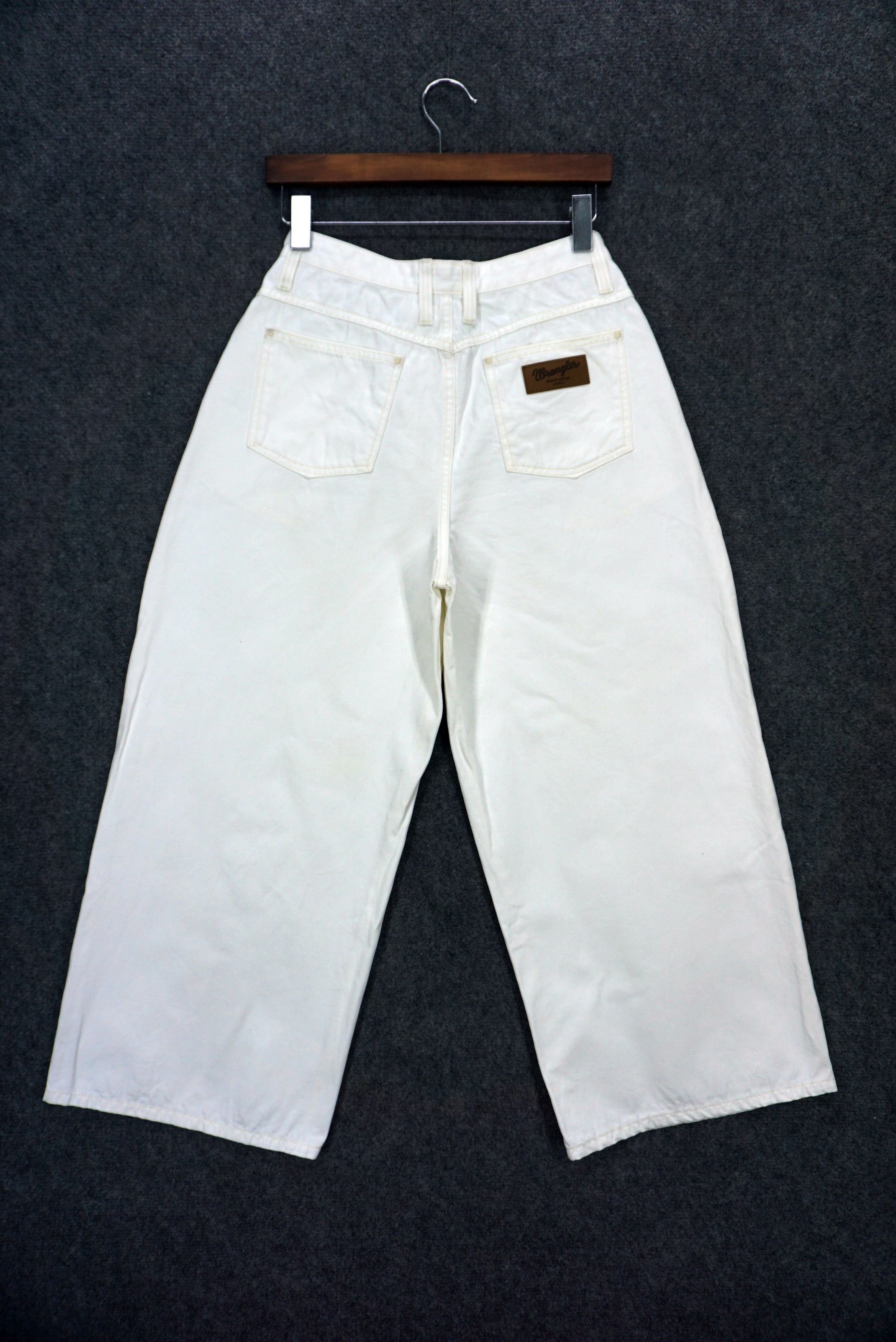image of Rodeo x Wrangler Baggy Pants Wide Leg Chocol Raffine Workwear Loose Pants in White, Women's (Size 2