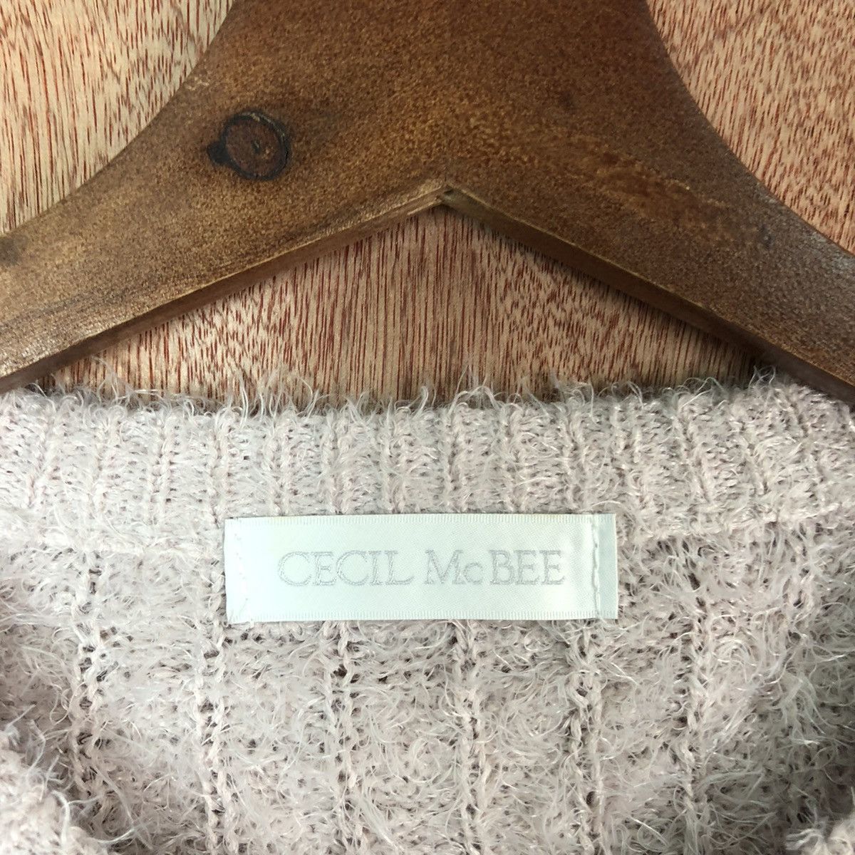 Vintage Cecil Mcbee crop top Shag Shaggy Fur Mohair Knitwear #6611 Size M / US 6-8 / IT 42-44 - 6 Thumbnail