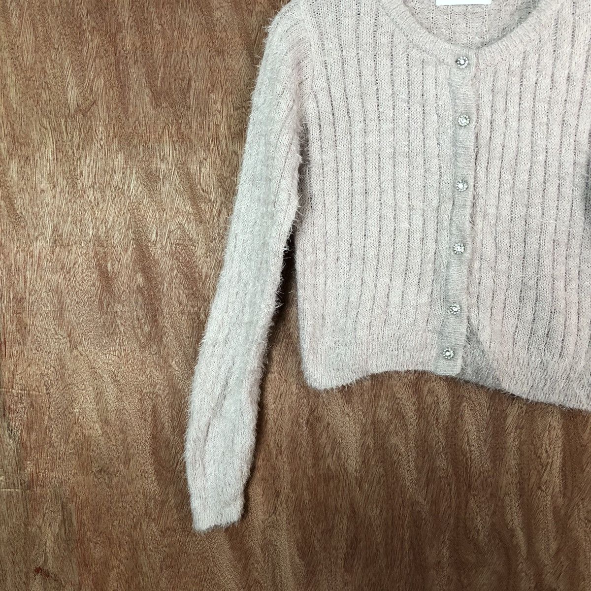 Vintage Cecil Mcbee crop top Shag Shaggy Fur Mohair Knitwear #6611 Size M / US 6-8 / IT 42-44 - 2 Thumbnail