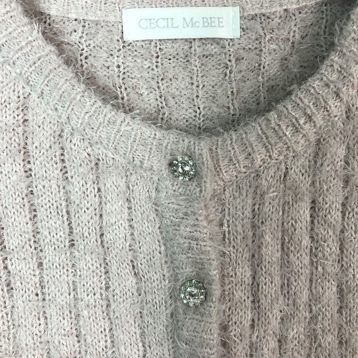 Vintage Cecil Mcbee crop top Shag Shaggy Fur Mohair Knitwear #6611 Size M / US 6-8 / IT 42-44 - 5 Thumbnail