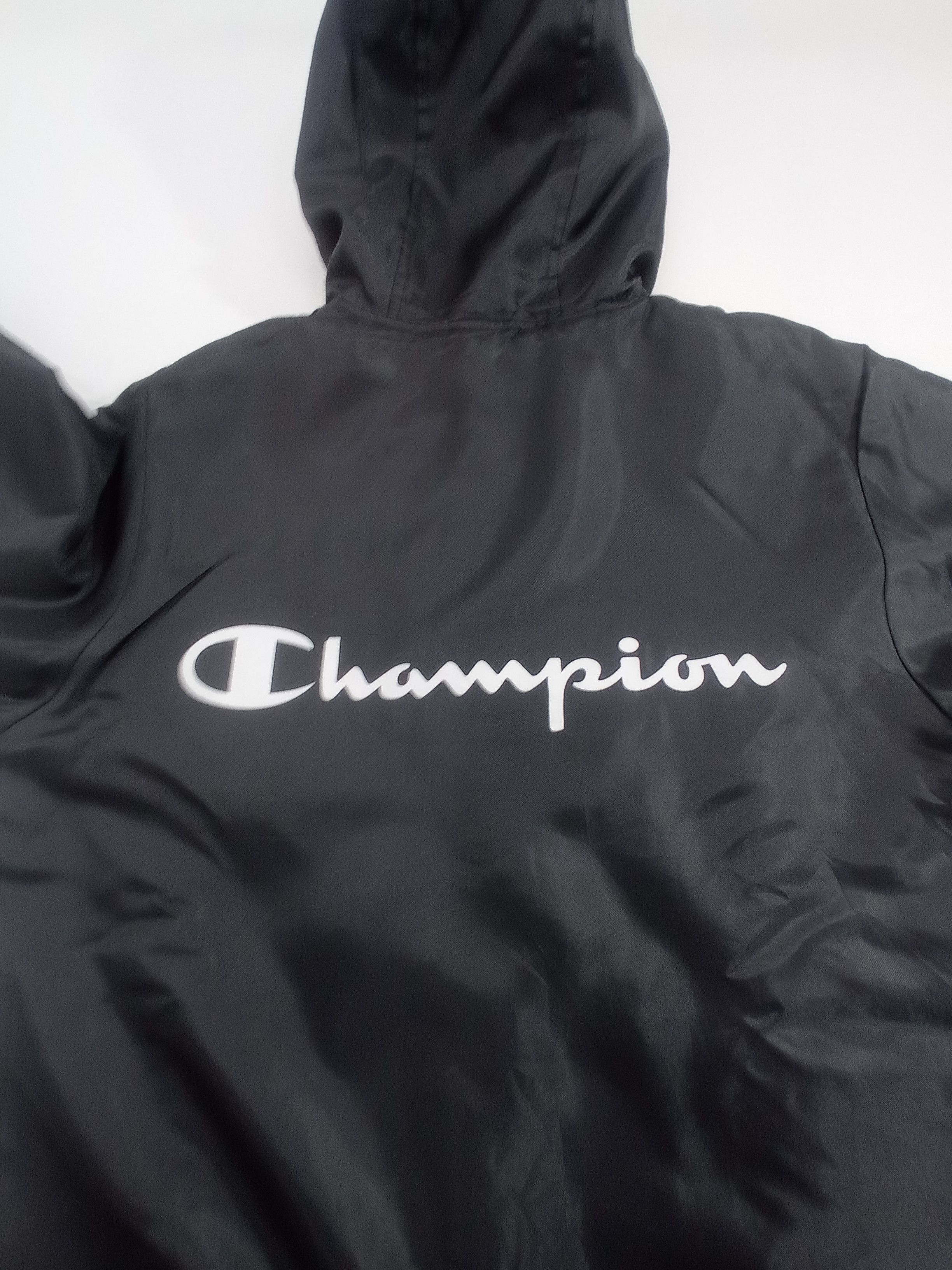 Champion Champion Big Logo Long Jacket Black Hoodie Size US L / EU 52-54 / 3 - 3 Thumbnail