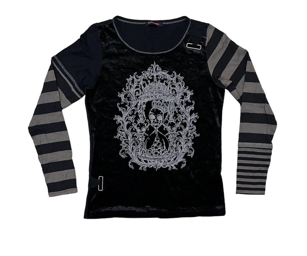 Japanese Brand ALGONQUINS Skulls Punk Design Long Sleeve Shirt X Rare Size S / US 4 / IT 40 - 1 Thumbnail