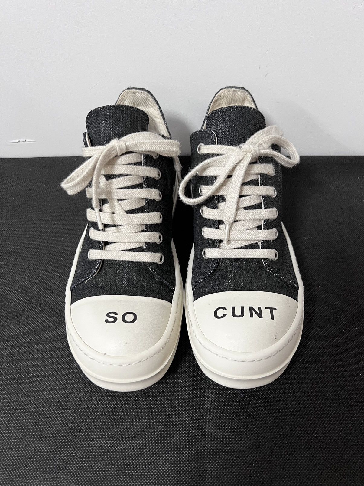Rick Owens Drkshdw Rick owens drkshdw so cunt ramones low top sneakers Size US 6 / IT 36 - 1 Thumbnail