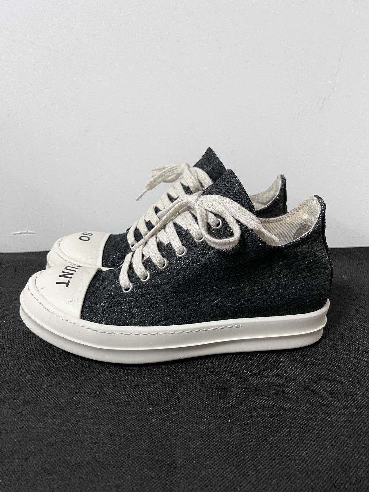 Rick Owens Drkshdw Rick owens drkshdw so cunt ramones low top sneakers Size US 6 / IT 36 - 3 Thumbnail