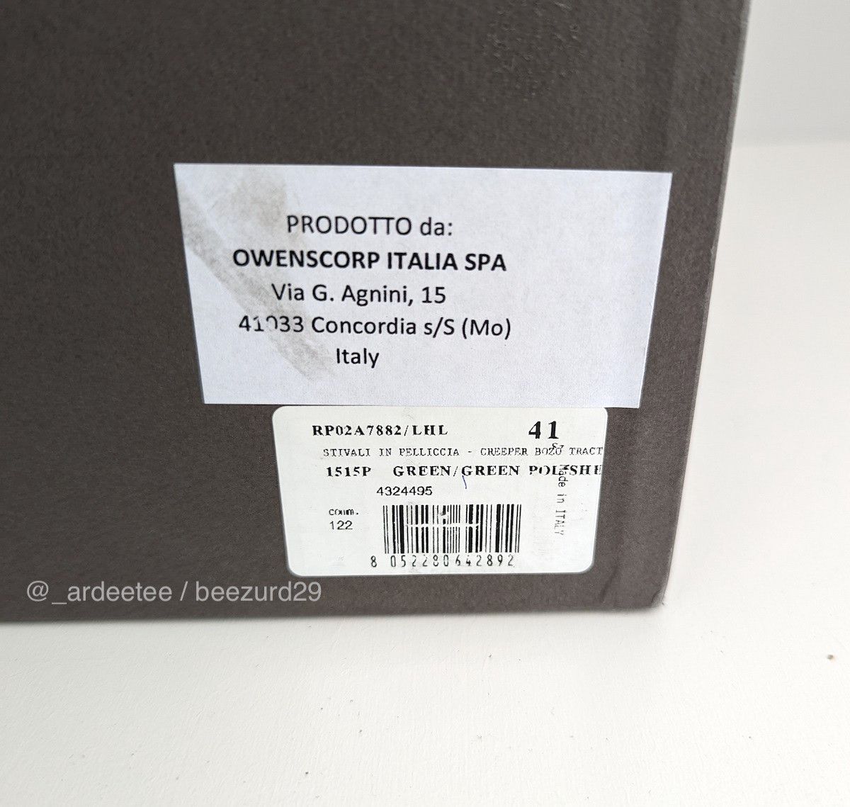 Rick Owens 💥UNRELEASED 1/1 CALF HAIR FUR CREEPER BOZO TRACTOR BOOTS Size US 8 / EU 41 - 9 Thumbnail