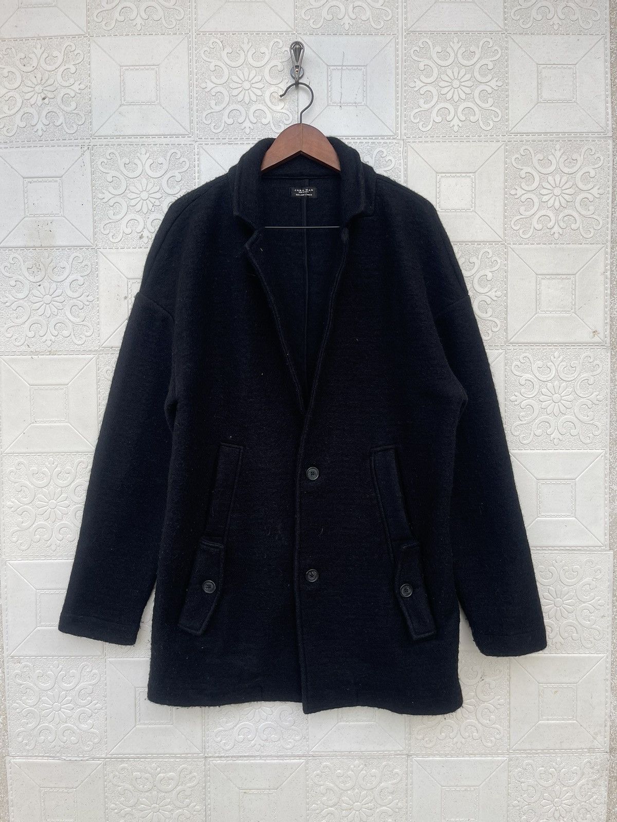 Zara Zara Man Wool Jacket Black Colour Size US M / EU 48-50 / 2 - 1 Thumbnail