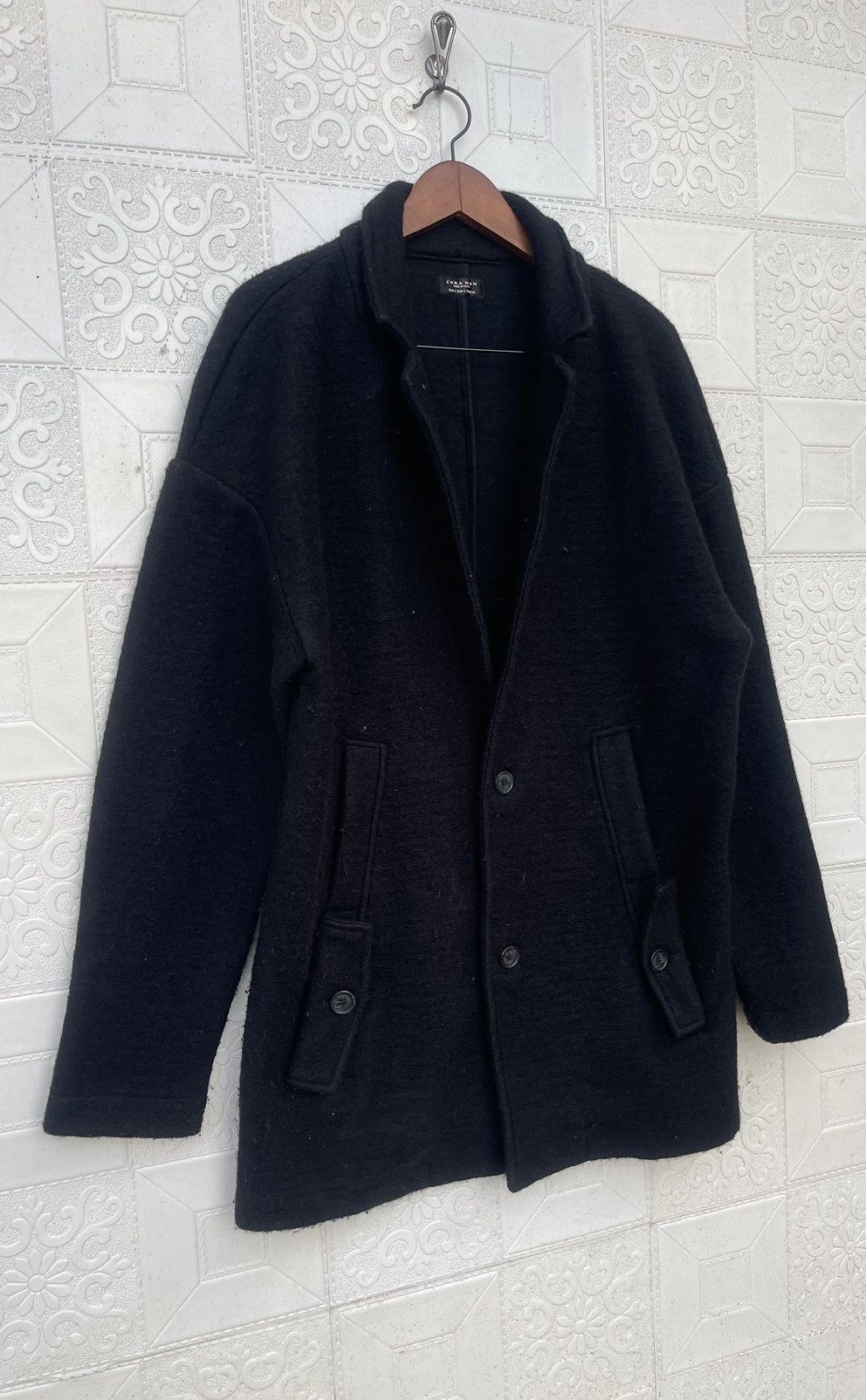 Zara Zara Man Wool Jacket Black Colour Size US M / EU 48-50 / 2 - 4 Thumbnail