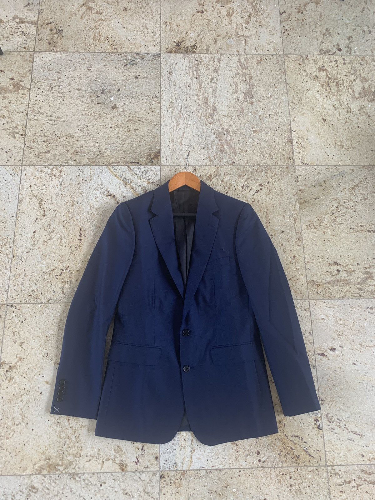 Celine Deep Navy Slim Suit Size 42R - 2 Thumbnail