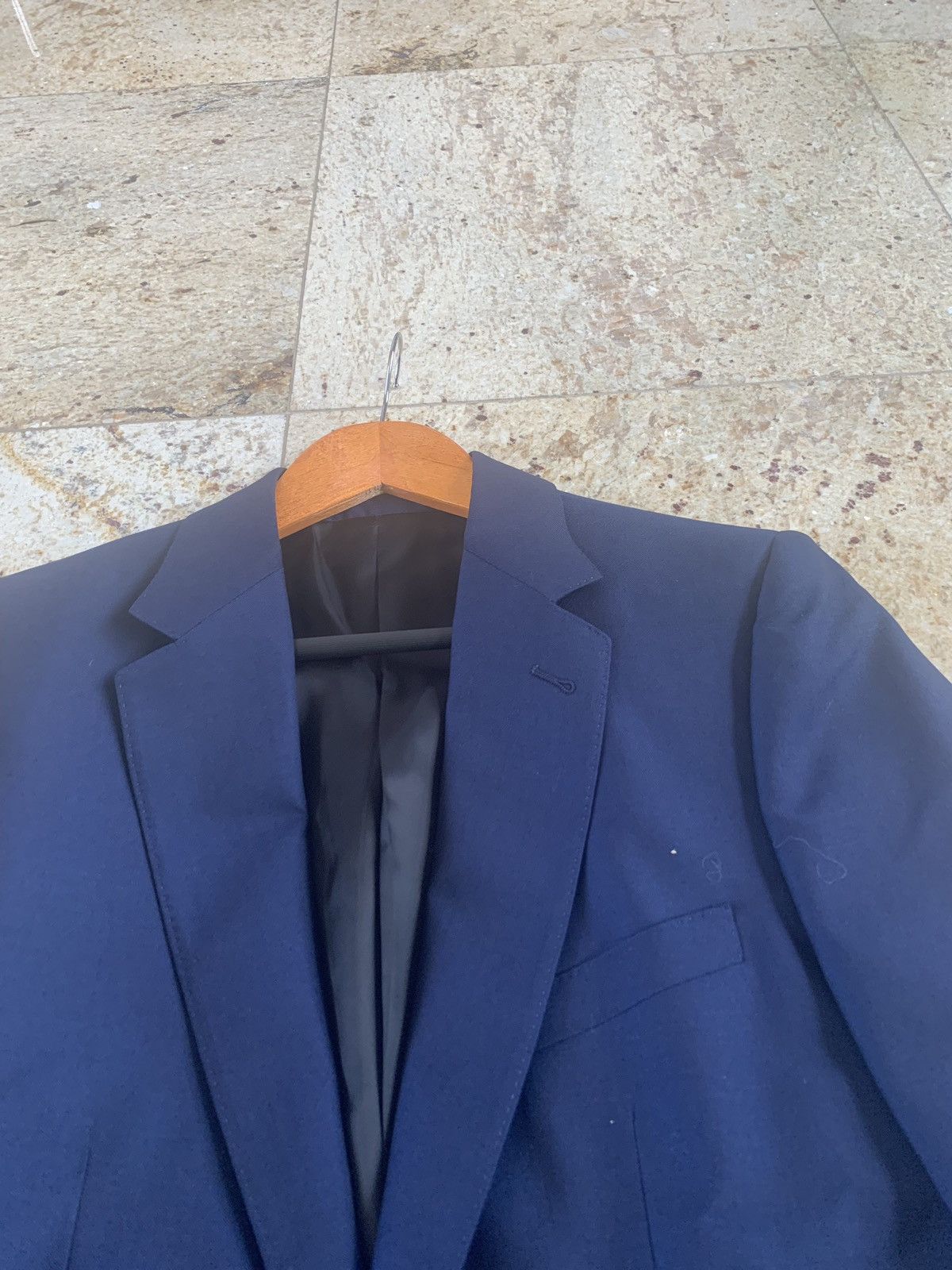 Celine Deep Navy Slim Suit Size 42R - 7 Thumbnail