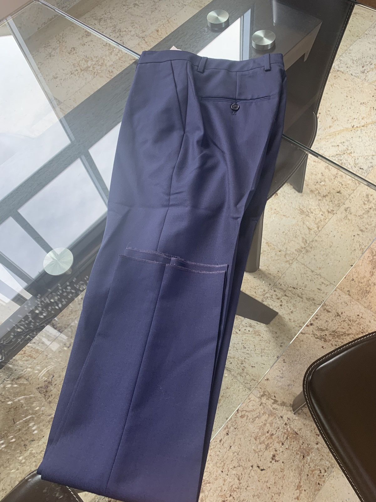 Celine Deep Navy Slim Suit Size 42R - 19 Thumbnail