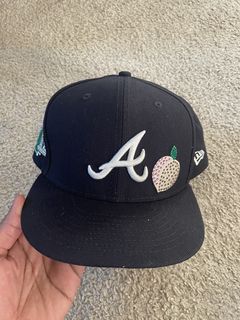 Atlanta Braves Black White 2021 WS Side Patch 59FIFTY Fitted 8