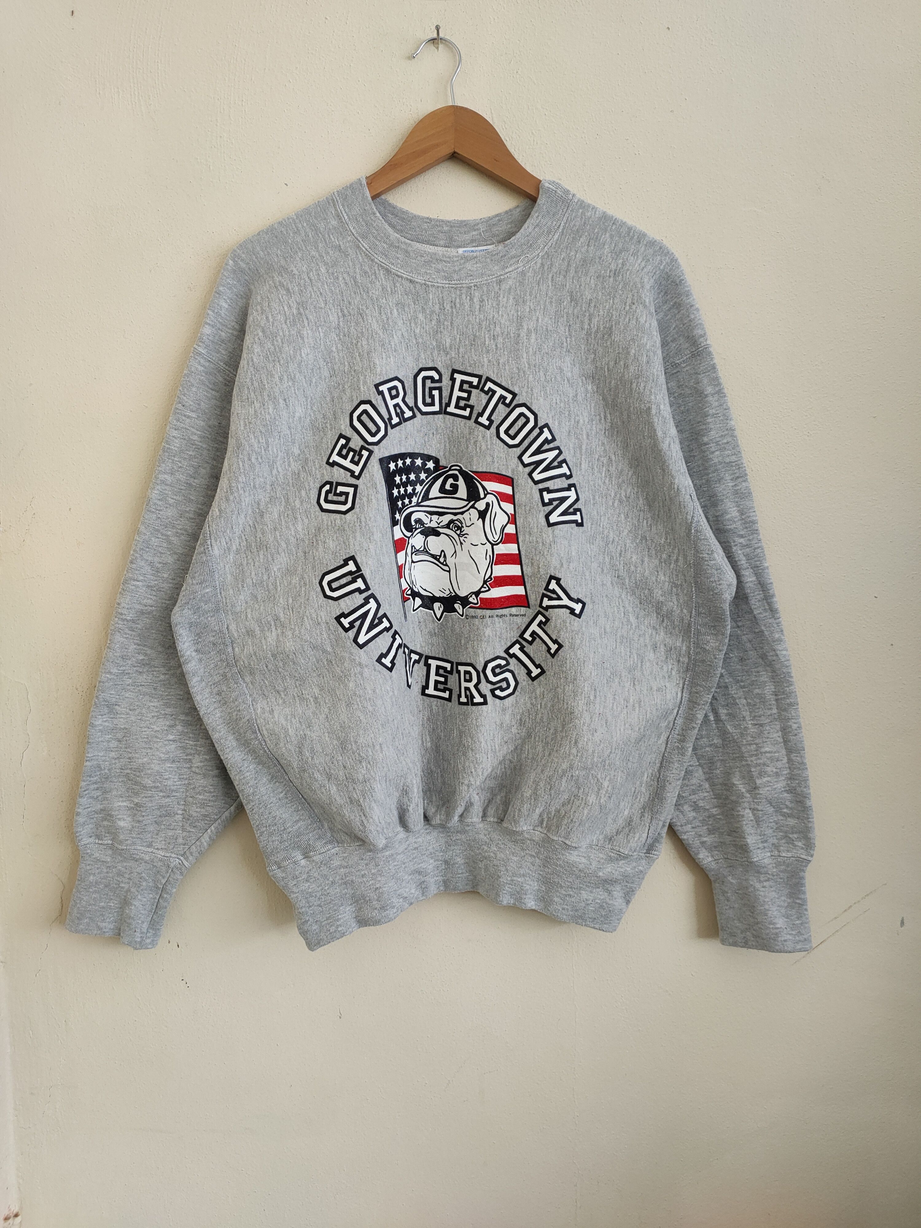 Vintage Vintage Georgetown University Pullover Sweatshirts Size US L / EU 52-54 / 3 - 1 Thumbnail