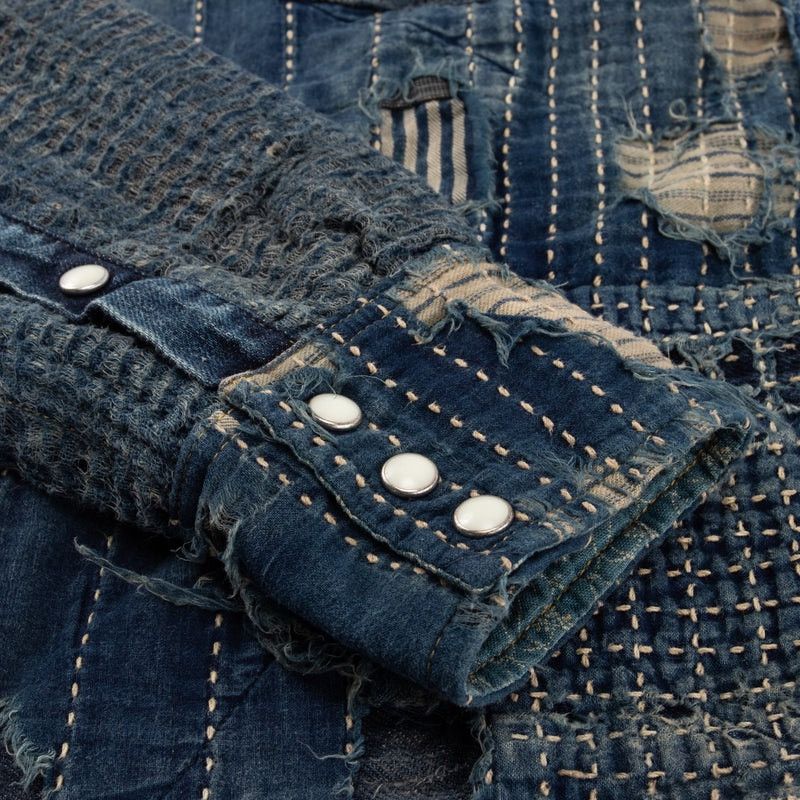Kapital × Kapital Kountry KAPITAL BORO WESTERN SHIRT- Indigo Size US S / EU 44-46 / 1 - 9 Thumbnail