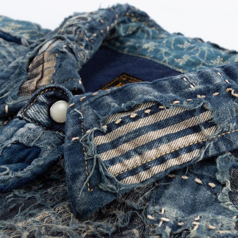 Kapital × Kapital Kountry KAPITAL BORO WESTERN SHIRT- Indigo Size US S / EU 44-46 / 1 - 4 Thumbnail