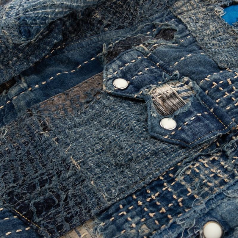 Kapital × Kapital Kountry KAPITAL BORO WESTERN SHIRT- Indigo Size US S / EU 44-46 / 1 - 7 Thumbnail