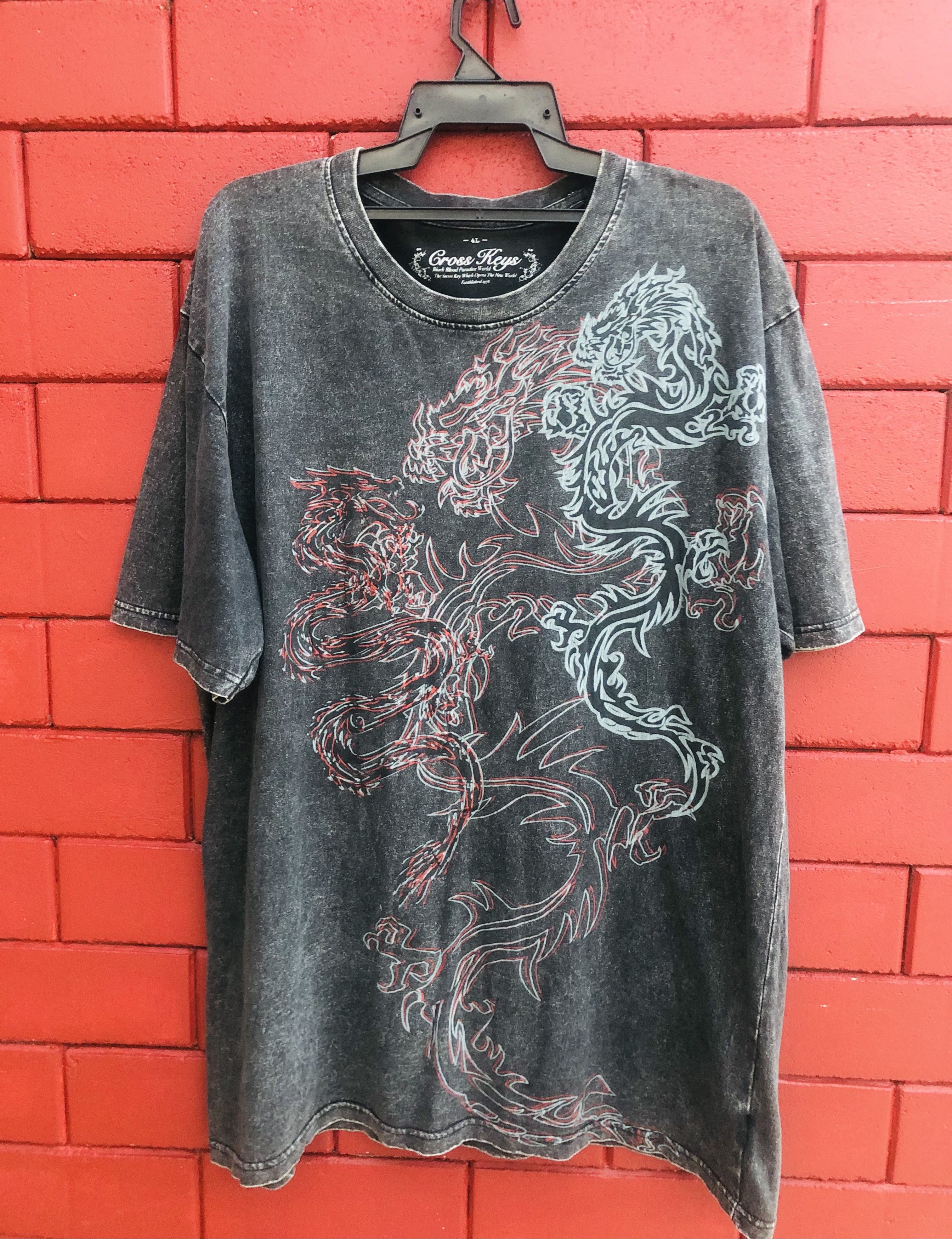 image of Vintage Cross Key Japanese Designer Streetwear Fashion in Faded Black, Men's (Size XL)