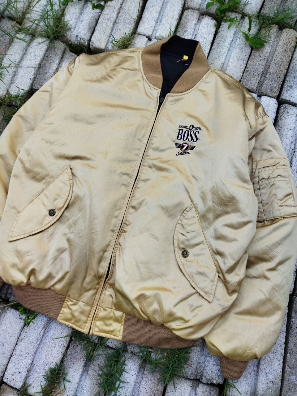 Japanese Brand Vintage Suntory Boss Coffee Reversible Jacket Size US L / EU 52-54 / 3 - 6 Thumbnail