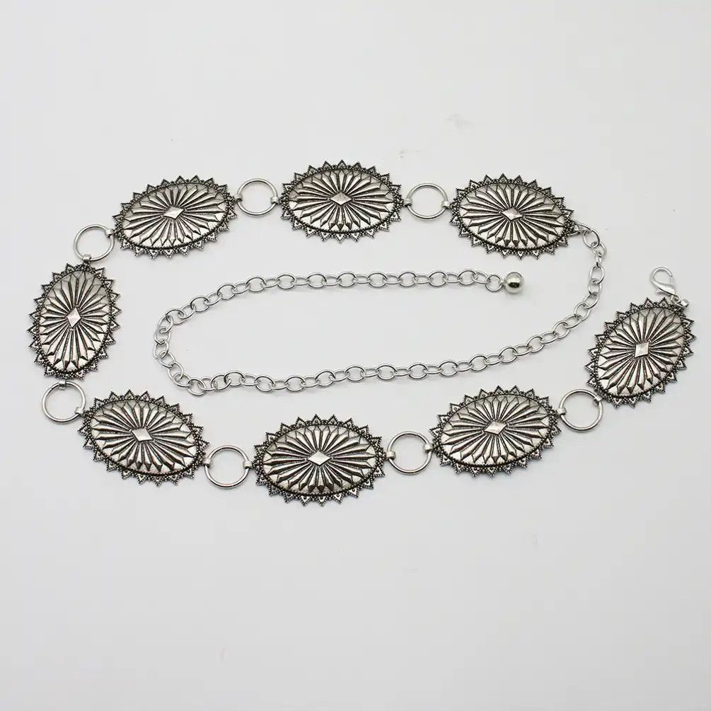 Jewelry Medallion Concho Chain Belt Size ONE SIZE - 2 Thumbnail