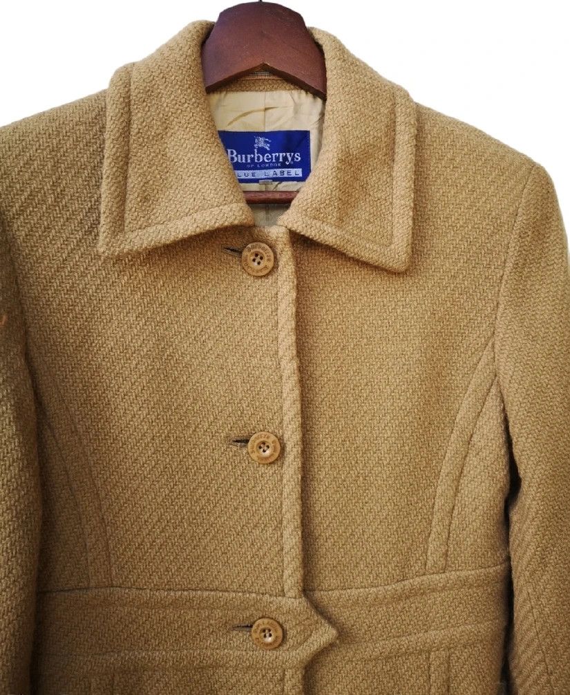 Burberry Vintage Burberrys Blue Label Wool Long Coat Jacket Size S / US 4 / IT 40 - 5 Thumbnail