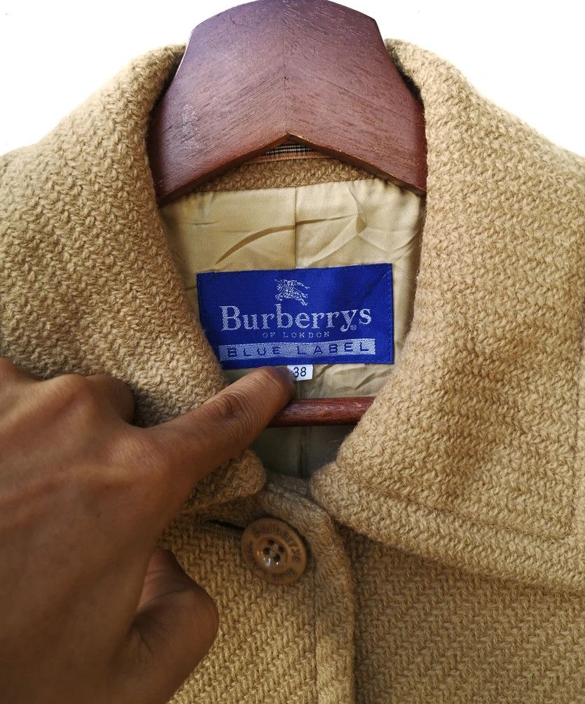 Burberry Vintage Burberrys Blue Label Wool Long Coat Jacket Size S / US 4 / IT 40 - 3 Thumbnail