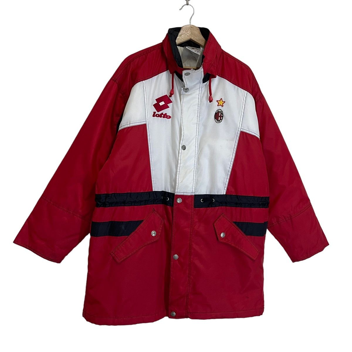 Lotto Sport Vintage 90s Lotto AC Milan Coach Jacket Size US L / EU 52-54 / 3 - 2 Thumbnail