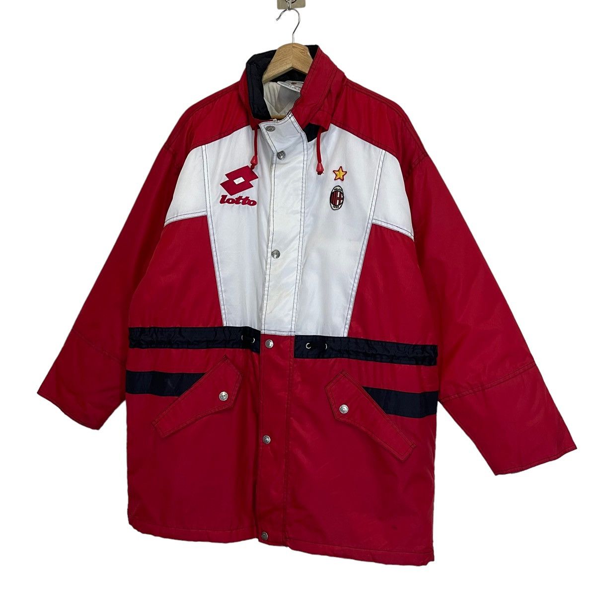 Lotto Sport Vintage 90s Lotto AC Milan Coach Jacket Size US L / EU 52-54 / 3 - 3 Thumbnail