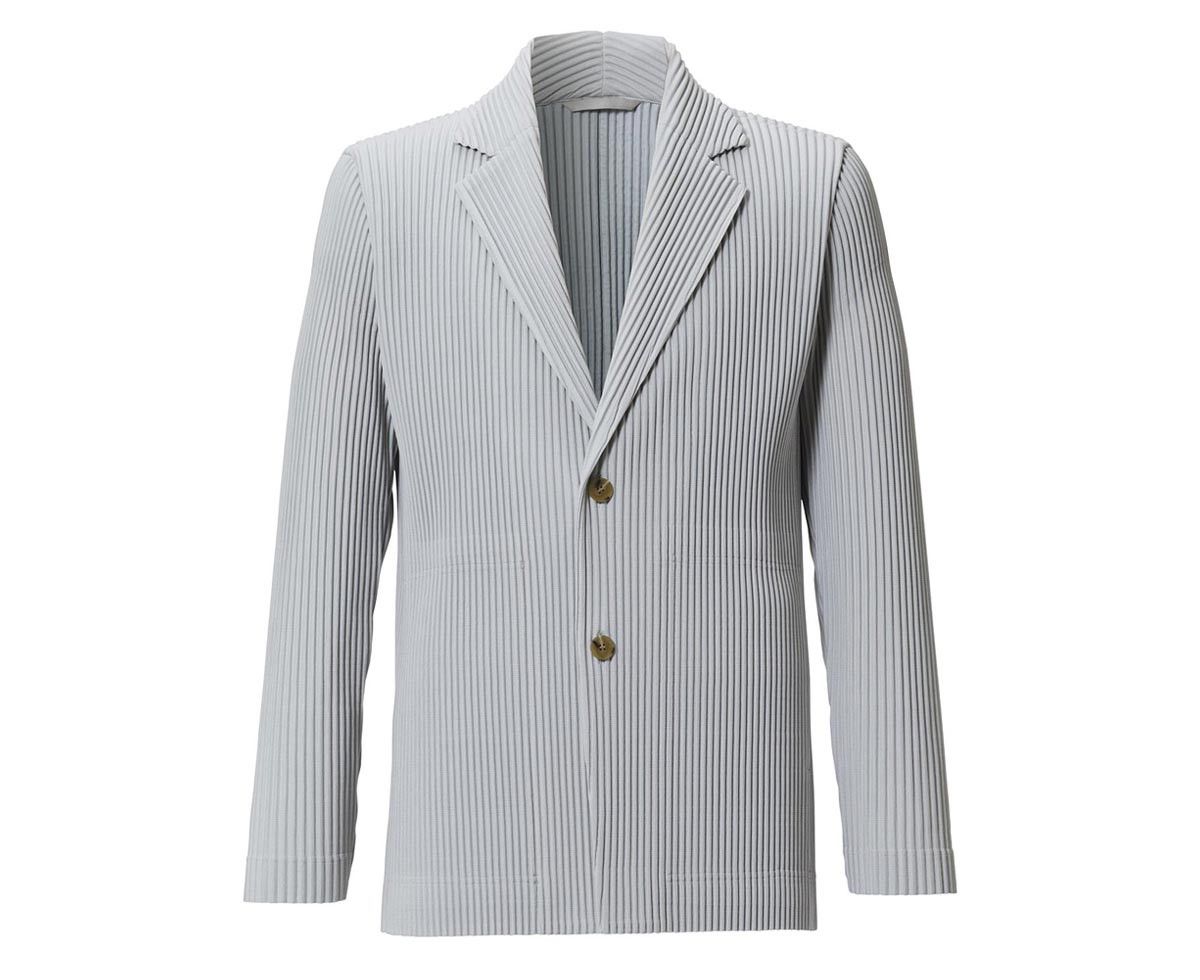 image of Issey Miyake Homme Plissé 2022 Ss Tailored Jacket in Light Gray, Men's (Size Large)