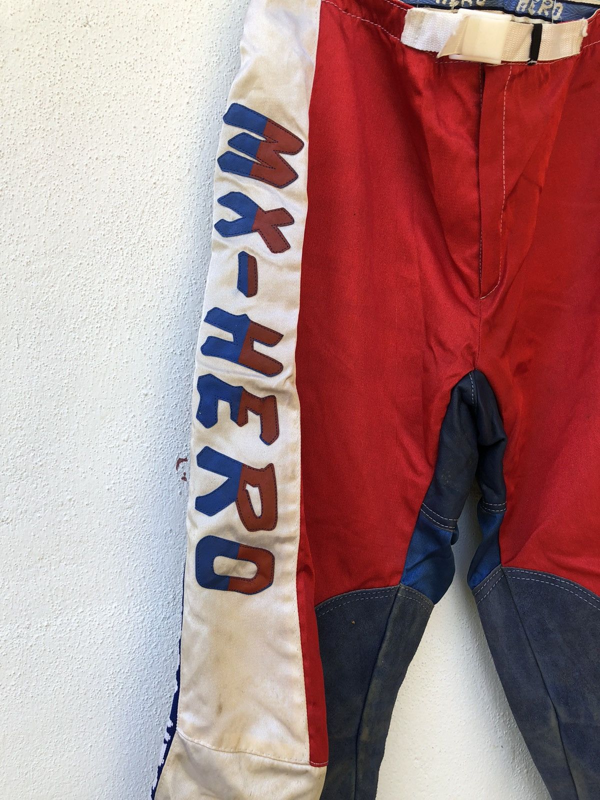 Japanese Brand 🔥Hero Multicolour Motocross Leather Pant Size US 34 / EU 50 - 12 Thumbnail