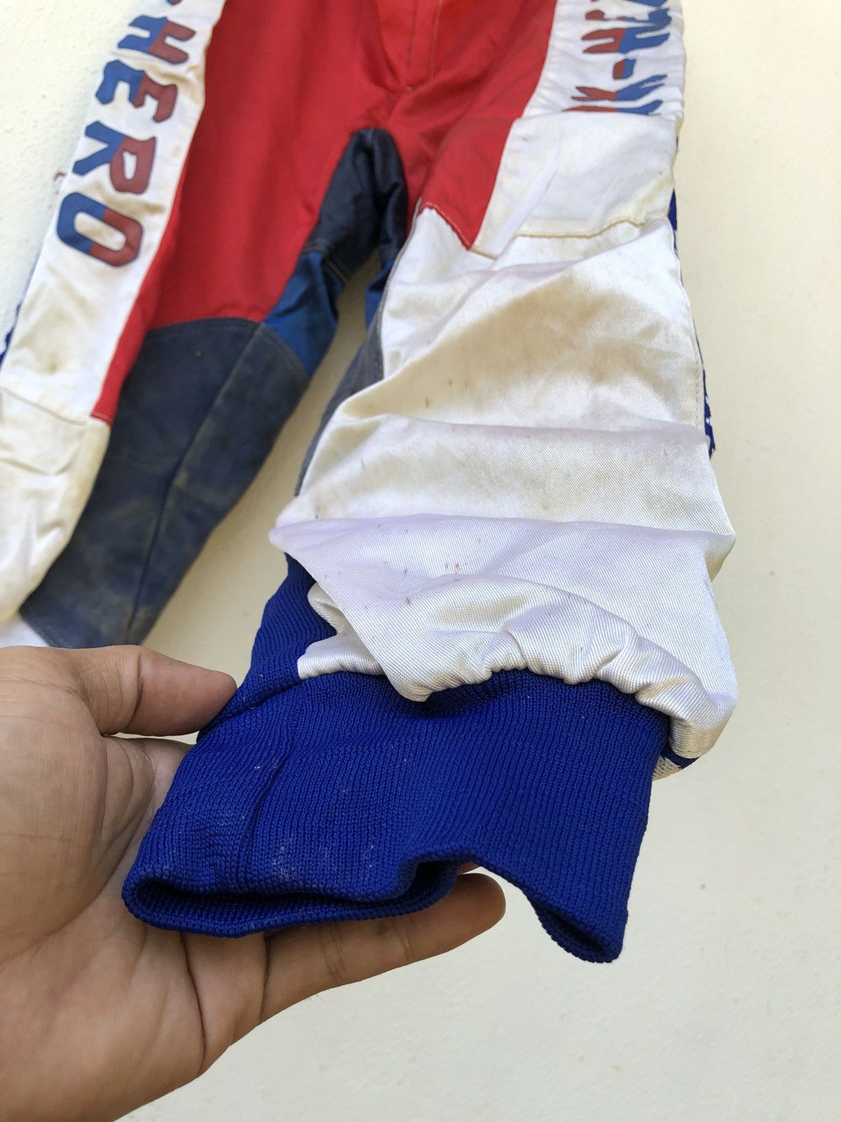 Japanese Brand 🔥Hero Multicolour Motocross Leather Pant Size US 34 / EU 50 - 8 Thumbnail