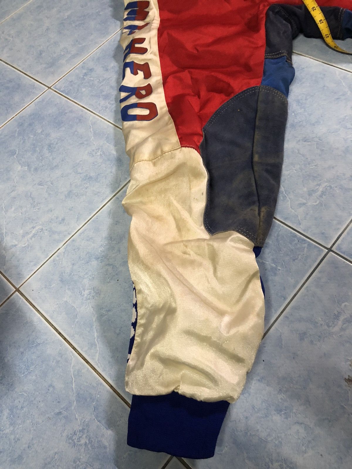 Japanese Brand 🔥Hero Multicolour Motocross Leather Pant Size US 34 / EU 50 - 23 Thumbnail