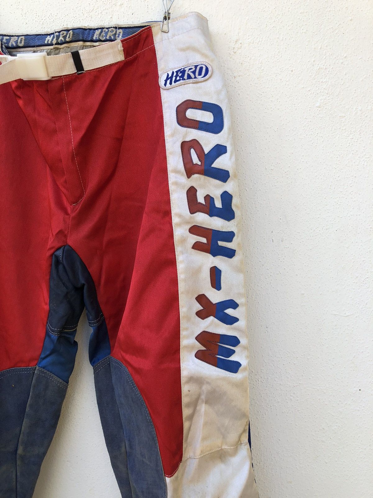 Japanese Brand 🔥Hero Multicolour Motocross Leather Pant Size US 34 / EU 50 - 6 Thumbnail
