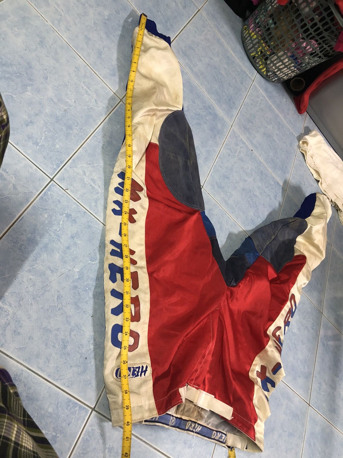 Japanese Brand 🔥Hero Multicolour Motocross Leather Pant Size US 34 / EU 50 - 19 Thumbnail