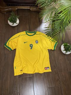 RONALDO 9 Brazil Shirt - Medium - 1998/2000 - Nike World Cup 98