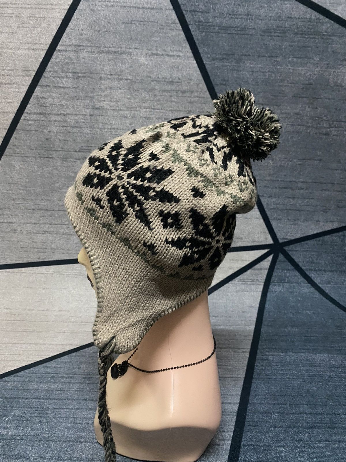 Japanese Brand × Native Japan Native Design Trapper Beanie Hat Size ONE SIZE - 4 Thumbnail